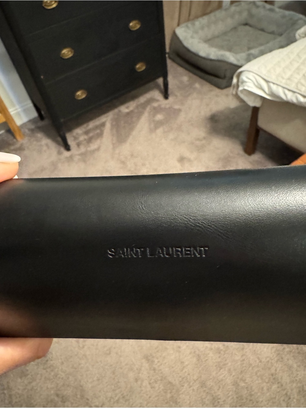 Saint Laurent 567 Black Cat-Eye Sunglasses with Dark Lenses - Picture 6 of 13